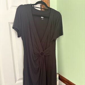 Land's End Black Wrap Dress size L